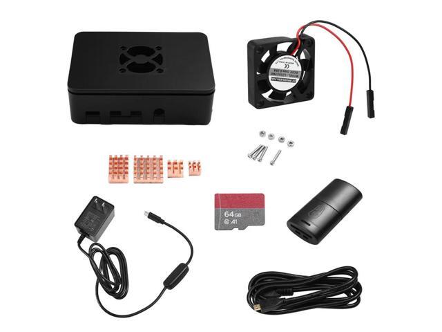 For Raspberry Pi 4B Kit With Case Cooler Memory Card Heatsink For DIY Projects And Electronics Enthusiasts