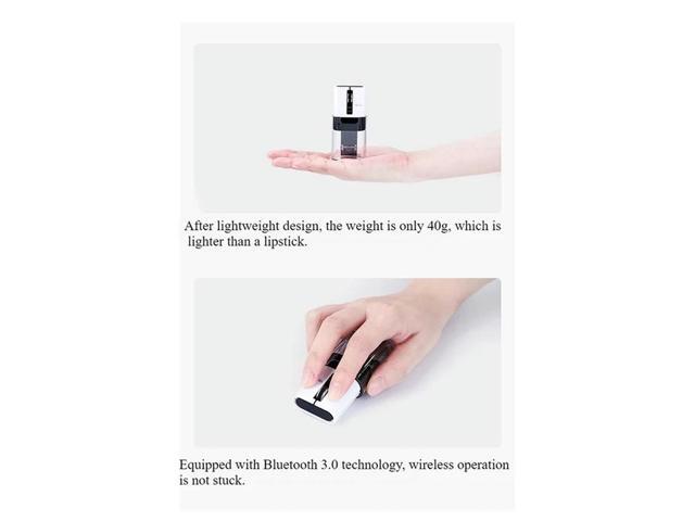 Mini Portable Wireless Bluetooth Mouse Chargeable Mute Light Weight Long Endurance For PC Office Laptop
