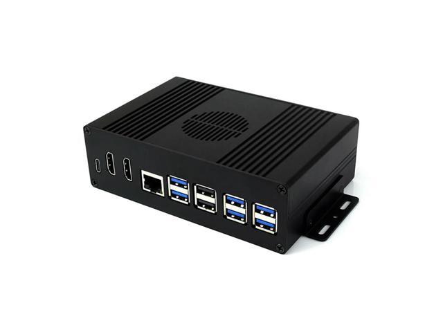 Multi-Functional All-In-One Mini-Computer Kit Designed for Raspberry Pi 5, Aluminum Alloy Case for PCIe Adapter B