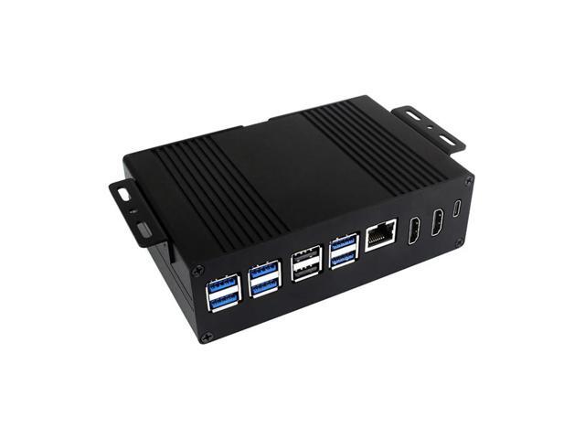 Multi-Functional All-In-One Mini-Computer Kit Designed for Raspberry Pi 5, Aluminum Alloy Case for PCIe Adapter B
