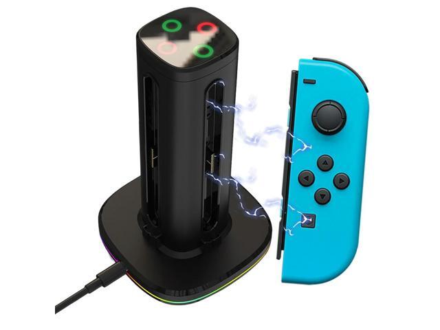 4 In 1 Game Controller Charger LED Indicator Gamepad Charging Station Wireless Magnetic Gamepad Charging Dock for NS Accessories