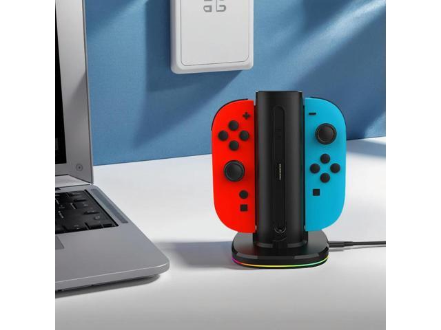 4 In 1 Game Controller Charger LED Indicator Gamepad Charging Station Wireless Magnetic Gamepad Charging Dock for NS Accessories