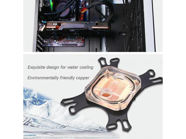 Transparent CPU Water Cooler Computer PC Cooling Radiator for for with Screws CPU Water Block Waterblock Copper Base