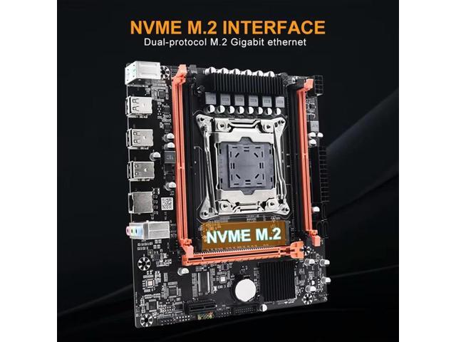 X99E Motherboard+E5 2676 V3 CPU+Thermal Grease Support 4XDDR4 RECC RAM PCIEX16 NVMe Gigabit LAN Card Desktop Motherboard