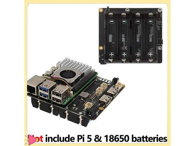 UPS For Raspberry Pi 5 UPS Power Management Board Supports 4 Batteries UPS Module For Raspberry Pi 5