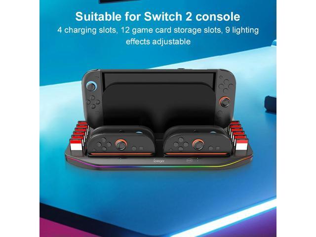 For NS2 Charging Dock Station Indicator Light Joy-Con Controller Charger 4 In 1 Console Charging Base Gaming Accessories