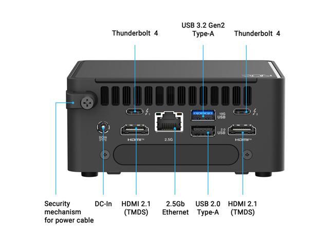 Asus NUC 15 Pro NUC15CRHV5 Barebone Mini PC - Intel Core Ultra 5 235H - 96 GB DDR5 SDRAM DDR5-5600/PC5-44800 Maximum RAM Support - W-Fi 7 - BT5.4 -...