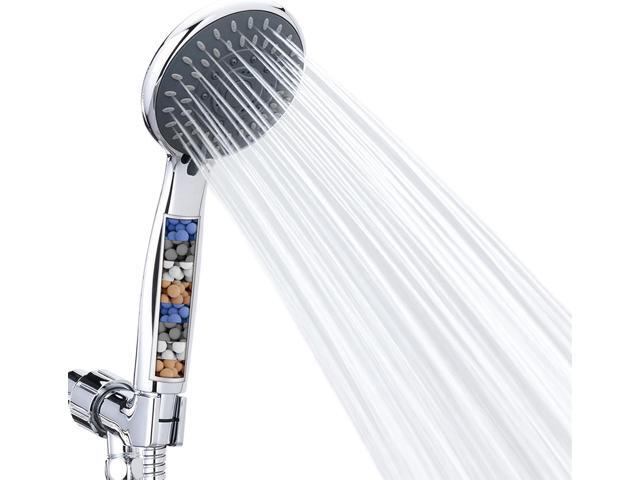 AOSJ-Briout Filtered Shower Head with Handheld, High Pressure 5 Spray Mode Showerhead with Hose Bracket Filter for Hard Water
