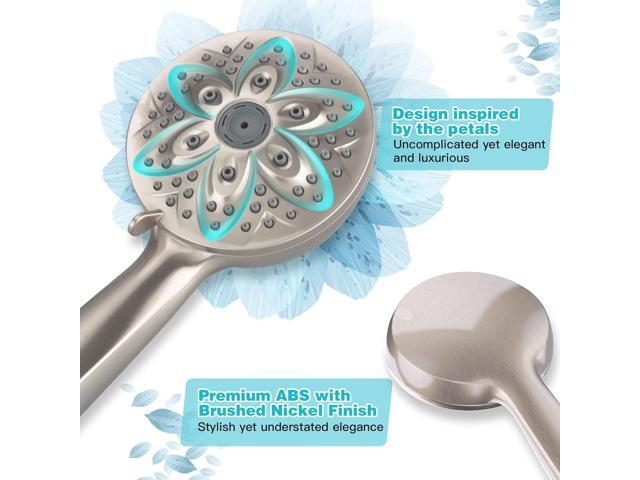 AOSJ-Handheld Showerheads with LED Display Temperature - High Flow Showerhead with 6 Different Shower Modes - High Pressure even at Low Water...
