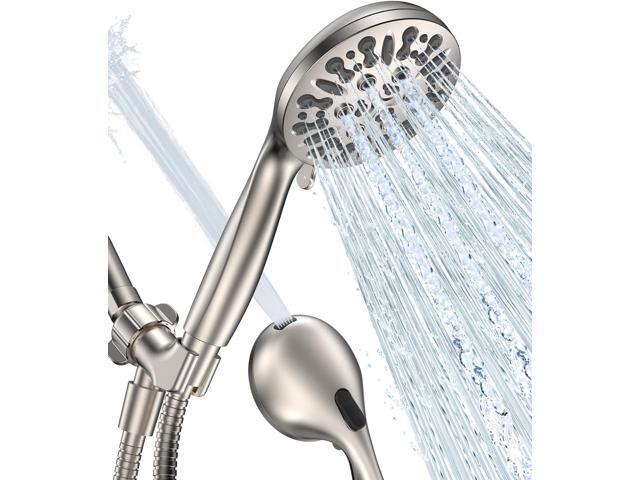 AOSJ-Shower Head with Handheld, High Pressure Handheld Shower Head 9 Settings, Detachable Shower Head Set with Stainless Steel Hose and Shower...