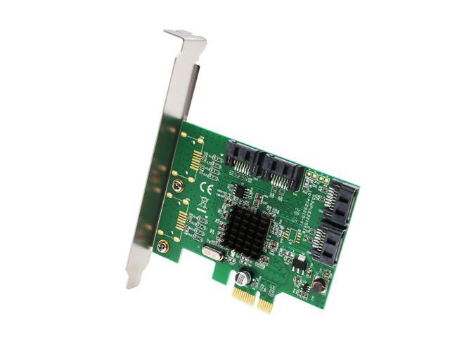 PCIe 2.0 x1 4 Port SATA III Non-RAID Card, Marvell 9215, with Low Profile Bracket