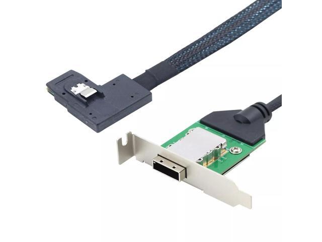 Vszerda Mini SAS SFF-8088 Female to SAS 8087 Right Angle Server Adapter Conversion Cable 50CM