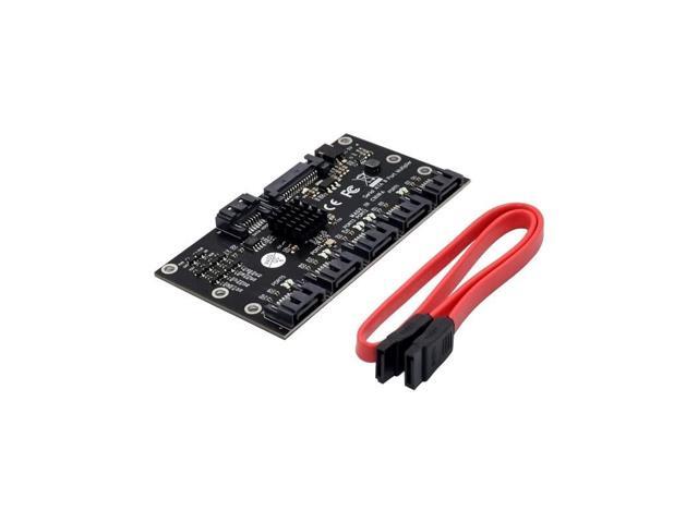 Vszerda Sata 3.0 1 to 5 Expansion Card 6gbps 5 Port Multiplier Hard Disk Adapter Card Computer Motherboard Supports PM Expansion Card