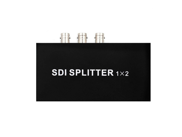 SDI Splitter 1x2 Multimedia Split SDI Extender 1 to 2 Ports Adapter Support 1080P TV Video for Projector Monitor Camera