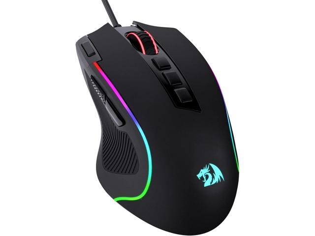 Redragon M612 Predator RGB Gaming Mouse, 8000 DPI Wired Optical Gamer Mouse with 11 Programmable Buttons & 5 Backlit Modes, Software Supports DIY...