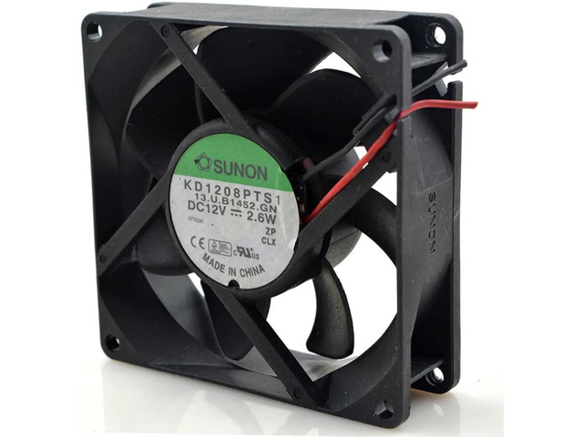 80x80x25mm 8025 DC12V 2.6W 2Pin Cooling Fan, Replacement Fan Compatible with SUNON KD1208PTS1 for PC Case ATX Power Supply, Industrial Cabinet,...