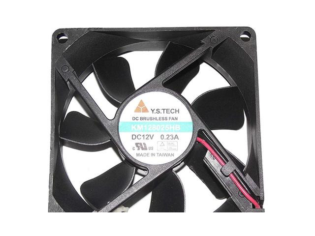 80x80x25mm KM128025HB Replacement Cooling Fan, DC12V 0.23A 2 Wires Brushless Fan Compatible with Y. S.TECH for PC Case, ATX Power Supply, Inverter,...
