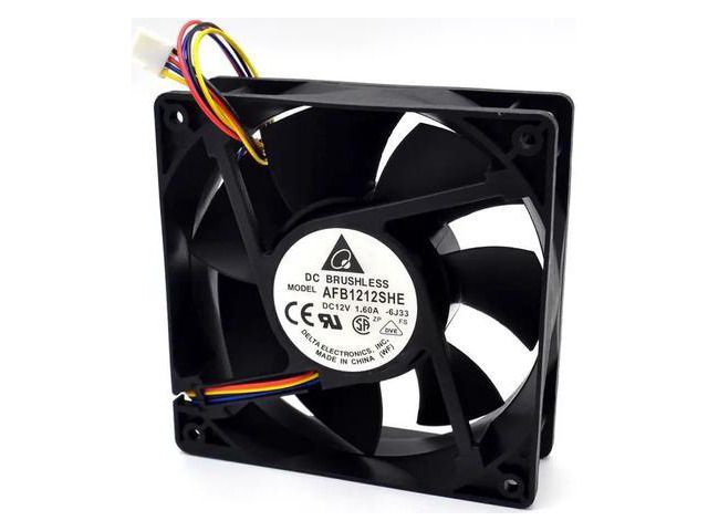 AFB1212SHE 12038 Cooling Fan, 120mm×38mm DC 12V 1.6A 4-Pin PWM Brushless Fan with 40cm Long Cable, Delta High Airflow Fan for Server Cabinet &...