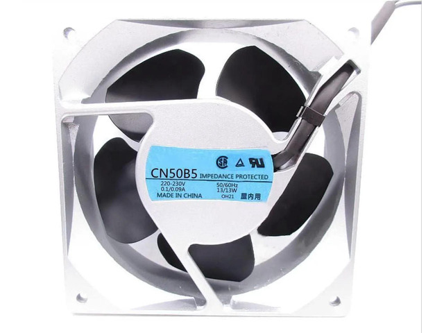 CN50B5 AC Cooling Fan, 120x120x38mm 12CM 12038 2-Wire Axial Fan, 220/230VAC 0.1/0.09A 13/13W High Speed Replacement Ventilation Fan for Cabinet,...