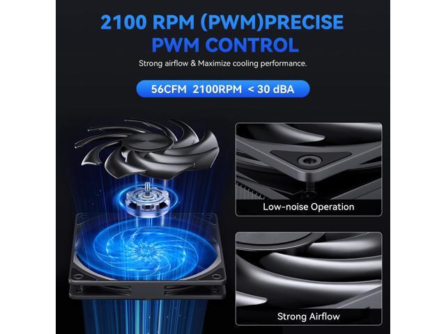 Low Profile CPU Cooler:75mm Height CPU Air Cooler 8 Heatpipes 120x120x15mm Slim Fan,CPU Fan for LGA1700/115X/1200;AM4/AM5