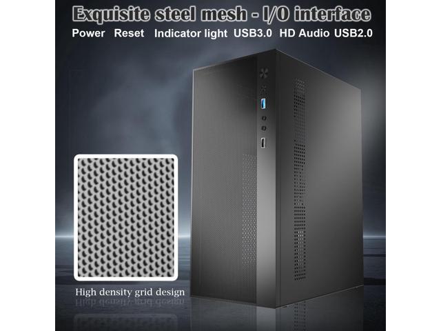 Micro ATX case, Mini itx case with USB3.0, USB2.0 I/O Port,&Standard ATX PSUs, matx case Side Panel Ventilated Airflow DesignWith Dust Mesh...