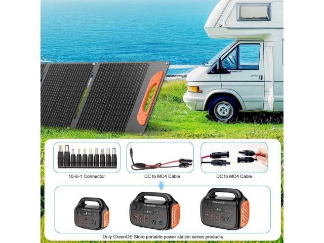 GreenOE 100W Foldable Portable Solar Panel High Efficiency IP67 Waterproof