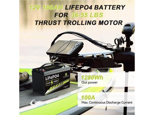 GreenOE 12V 100Ah LiFePO4 Battery Group 31 With Built-in 100A BMS For RV Home