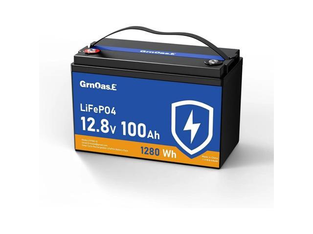 GrnOas. E 12V 100Ah LiFePO4 Battery Group 31 With Built-in 100A BMS For RV Home