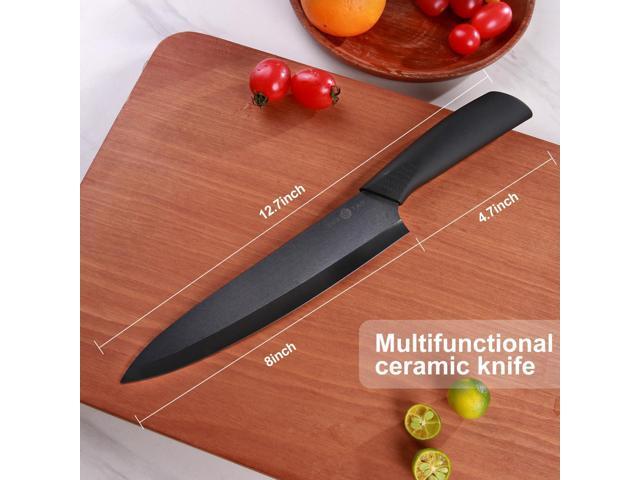 YUSOTAN Ceramic Chef Knife-8' Ceramic Knife with Sharp Ceramic Blade,with Cover and Box-Versatile Kitchen Chef's Tool for Cutting, Slicing, Dicing,...