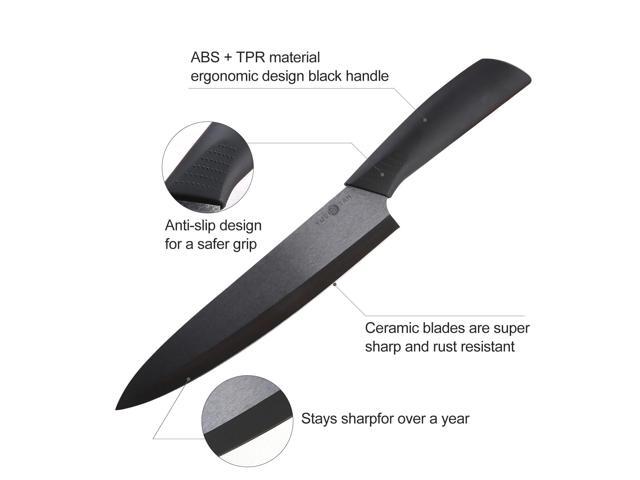 YUSOTAN Ceramic Chef Knife-8' Ceramic Knife with Sharp Ceramic Blade,with Cover and Box-Versatile Kitchen Chef's Tool for Cutting, Slicing, Dicing,...