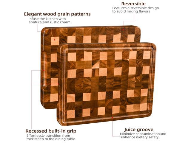 YUSOTAN 17'x13' Acacia Wood Cutting Board Large Chopping Board with Handle for Meat Cheese Board, Decorative Wooden Serving Board forVegetables...