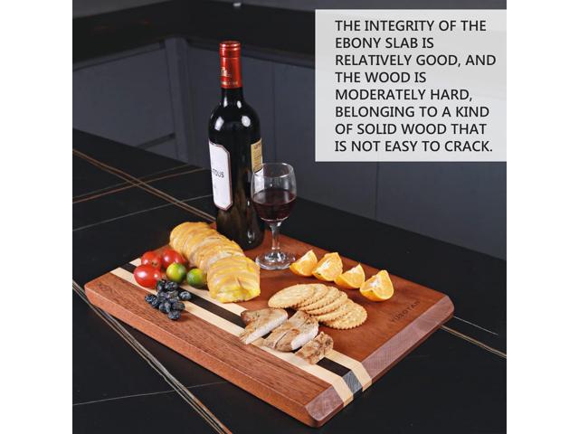 YUSOTAN Ebony Wood Cutting Board for Kitchen, 1' Thick End Grain Butcher Block, 17' x 12' Extra Large Charcuterie Serving Board Ideal Gift