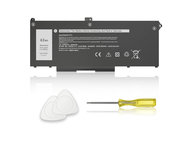 RJ40G 63Wh Laptop Battery Replacement for Dell Latitude 14 5420 Latitude 15 5520 Precision 15 3560 Series Laptop 01K2CF 075X16 WY9DX P137G P137G001...