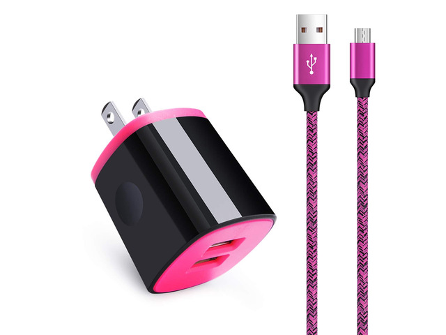 Micro USB Charger Block, Fast Charging Cord Android Phone Cables 6FT Compatible for LG K40 K50 Q60,Stylo 3 2 Plus 2v,Aristo 3+,Tribute...