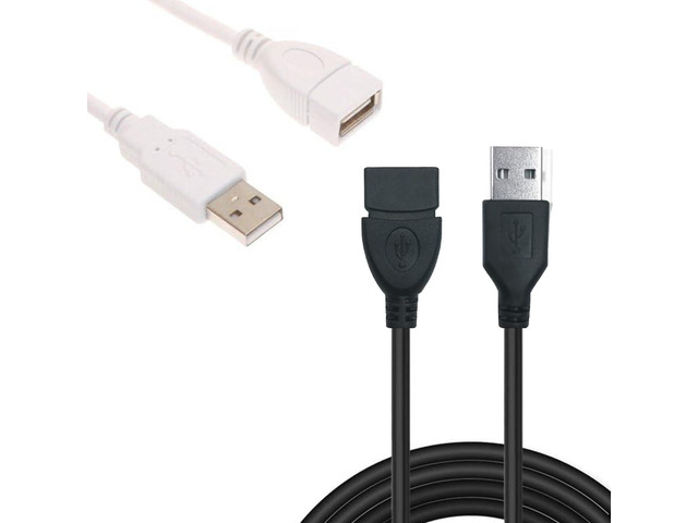 LQMBABY USB 2.0 Extension Cable - 2 Pack USB A Male to A Female Extension Cord 5ft/1.5M - USB Extender Cable Cord for Keyboard, Mouse, Printer,...