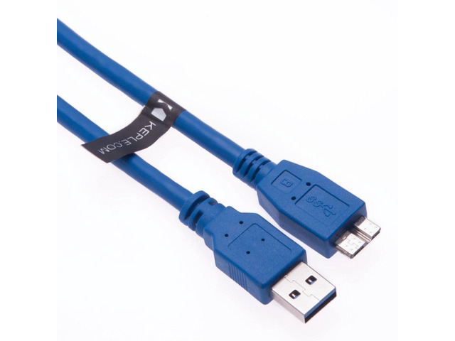 Keple USB Micro-B Cable for LaCie Porsche Design, Slim, P'9230, Rugged Mini, Triple, Sony SL-BG1, HD-S1A, SL-BG1, HD-SG5, HD-E2, HD-E1, HD-EG5,...