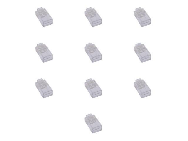 Lumenzi EZ-RJ45 Cat6 Feed Through Connector - 8P8C for Solid & Stranded Cable 10 Pcs Pack