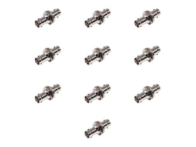 Lumenzi BNC Female to BNC Female Isolated Bulkhead Adapter for Coaxial Cables High-Quality and Durable 10 Pcs Pack