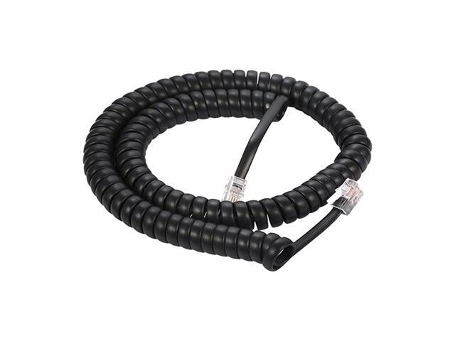Lumenzi Reliable 1.5 Inch Lead Handset Cord - Black Telephone Cable for Professional Use with Excellent Flexibility and Strength - 12 FT