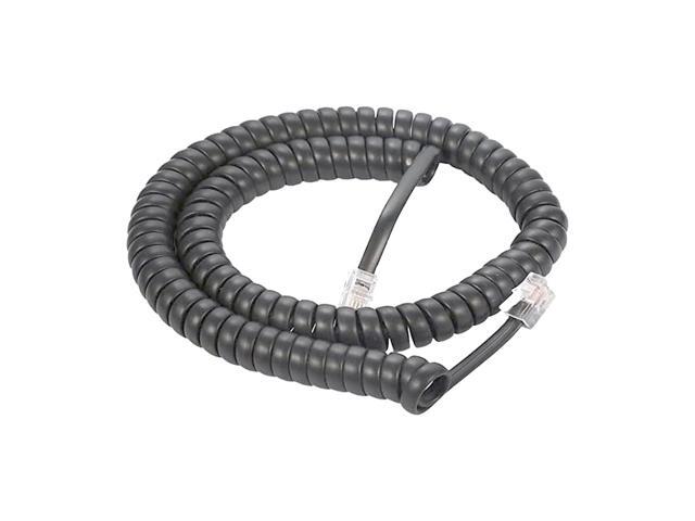 Lumenzi Versatile 4 Inch Lead Handset Cord - Dark Gray Telephone Cable for Enhanced Communication and Flexibility - Ideal for Office Use - 12 FT