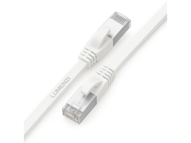 Cat8 Flat Ethernet Cable 10ft, 1 Pc Pack, 40Gbps 2000MHz Network Patch Cord, S/FTP Shielded LAN Cable with RJ45 Connectors, for Gaming, Router,...