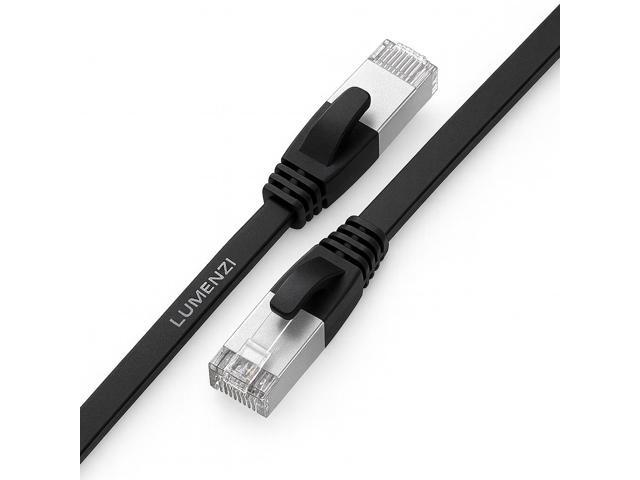 Cat8 Flat Ethernet Cable 5ft, 1 Pc Pack, 40Gbps 2000MHz Network Patch Cord, S/FTP Shielded LAN Cable with RJ45 Connectors, for Gaming, Router,...