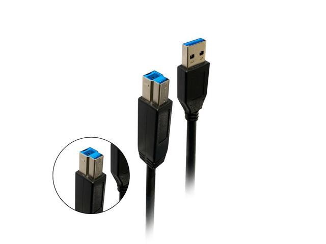 Lumenzi USB 3.0 A to B Cable Male to Male High-Speed Data Transfer Cord for PC, Laptop, Printer, Scanner, and External Hard Drive - 1.5 FT