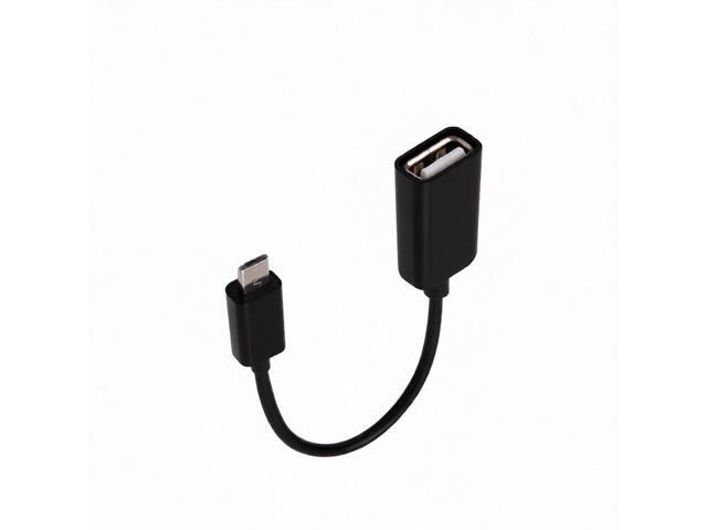 Lumenzi USB 2.0 Micro USB to A Female OTG Adapter Cable Compact On-the-Go Data Transfer Cord for Smartphones, Tablets, and USB Devices - 6 IN