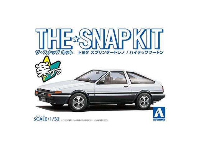 Aoshima: 1/32 The Snap Kit Toyota Sprinter Trueno (High-Tech Two Tone) 1/32 Scale Model Kit #16-A