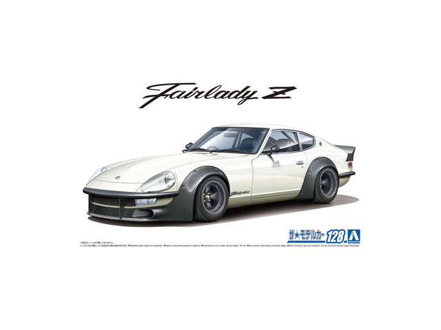 Aoshima: 1/24 NISSAN S30 Fairlady Z AERO CUSTOM Ver. 2 '75 Scale Model Kit #128