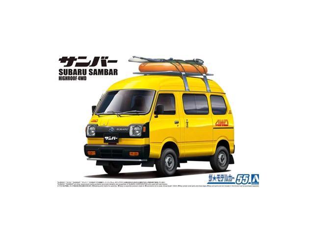 Aoshima: 1/24 SUBARU TT1 SAMBAR HIGH-ROOF 4WD '80 Scale Model Kit #55