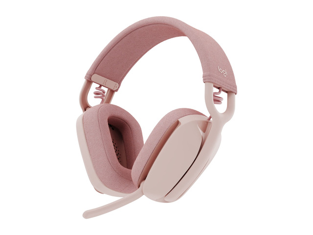 Zone Vibe 100 Lightweight Wireless Over Ear Headphones - Rose Lightweight, over ear, multipoint Bluetooth, works with Teams, Google Meet, Zoom,...