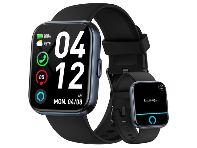 Smart Watches for Men Android & iPhone, 1.8' HD Alexa Built-in Smartwatches Fitness Tracker Watch with Bluetooth Calls, IP68 Waterproof, Heart...