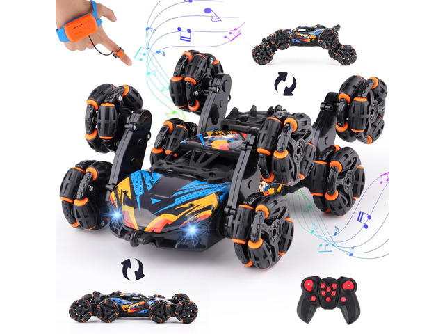 NEXBOX Cool 8 Wheels Hand Controlled rc Stunt Car Toys, Gesture Sensing Remote Control Cars for Boys Age 6 7 8-12 13 14 Year Old, Birthday Gifts...